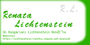 renata lichtenstein business card